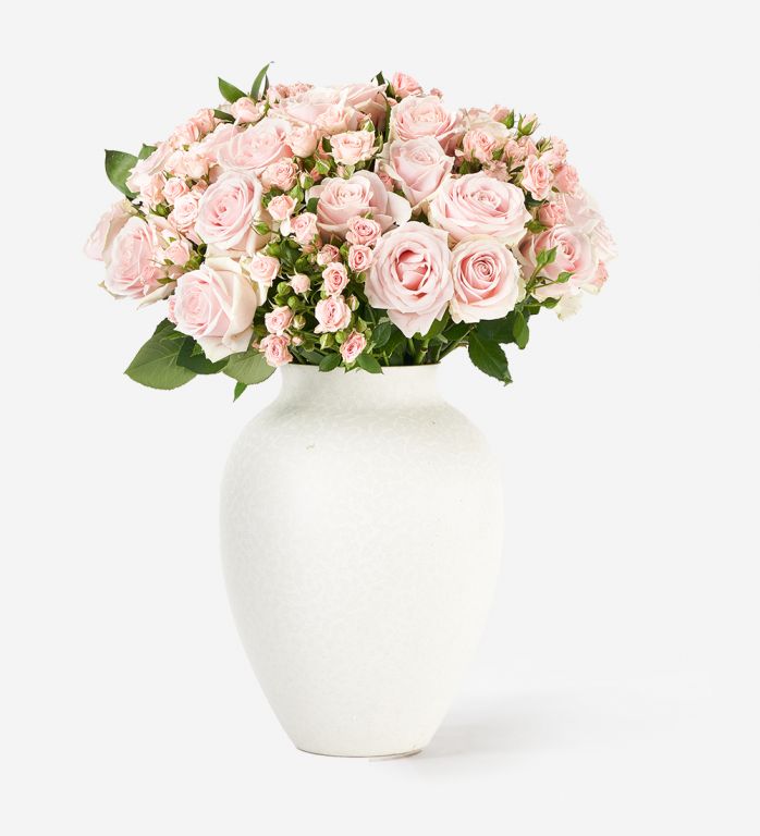Pink 001 - Extraordinary (75 Stems) in a Large Mayfair Blanc Vase