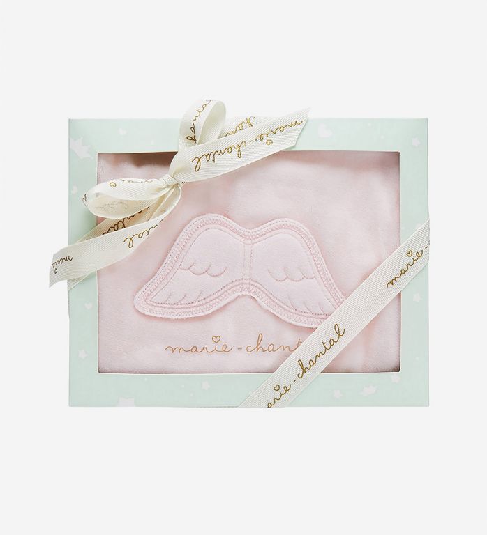 Angel Wing™ Velour Sleepsuit - Pink Gift Box