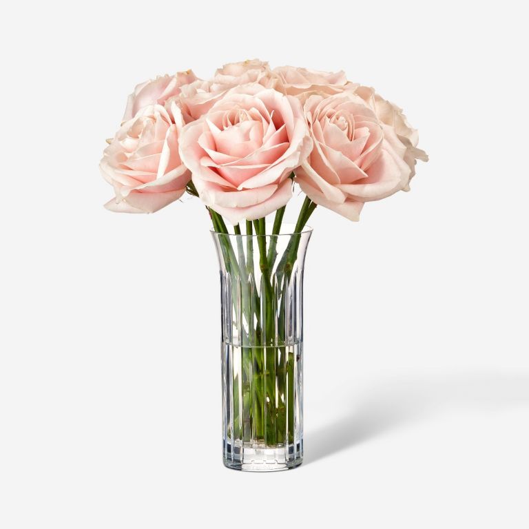 Single Baccarat Pink Sweet Avalanche Vase Set