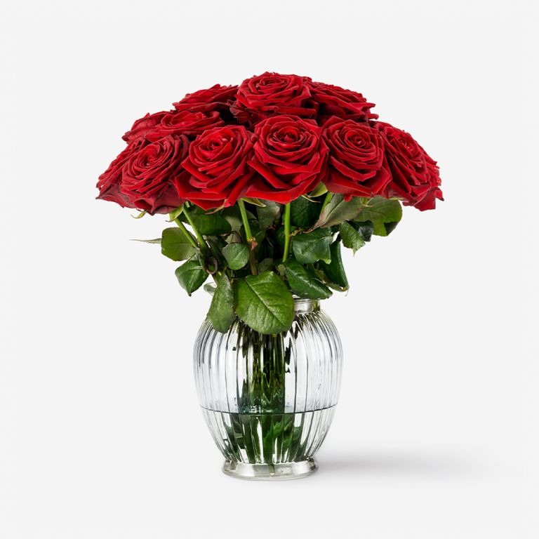 Royal Windsor Red Naomi Rose Vase Set