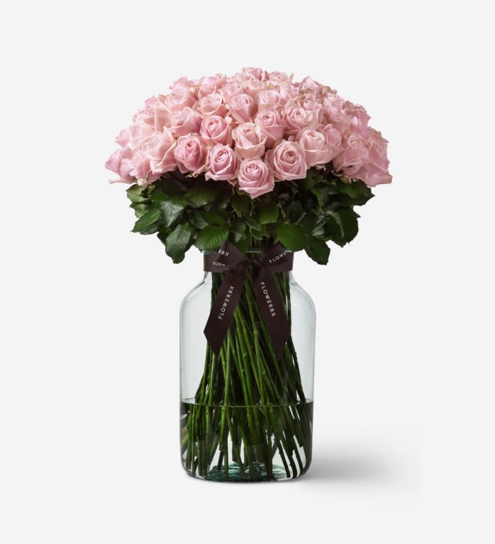 100 Roses Bouquet with a vase