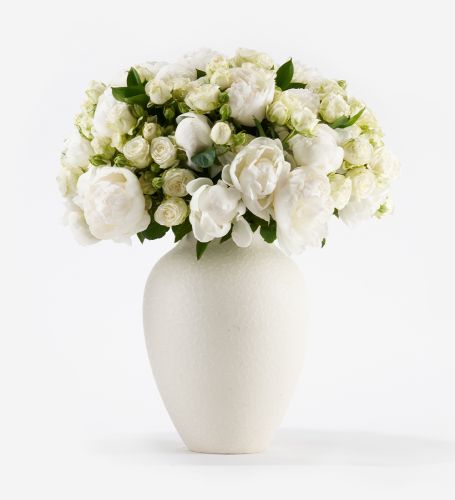 Cotton Cloud Ivory - Extraordinary in a Large Mayfair Blanc Vase