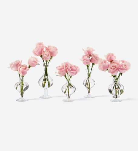 20 Stems of Pink Sweet Avalanche Roses in a Bailey Bud Vase Set