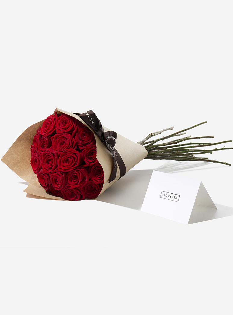 Wrapped Red Roses Bouquet