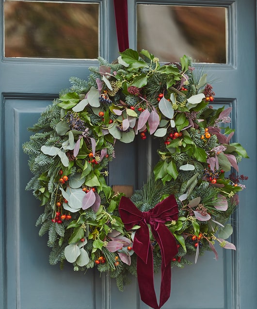 wreath on door